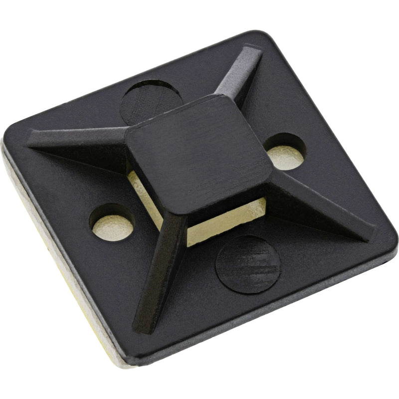 Inline® Cable Tie Mounts Adhesive 20X20MM Black 10PCS