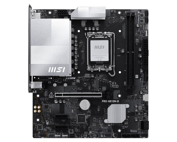 MSI Motherboard Intel Pro H810M-B H810 Lga 1851 Socket V1) microATX