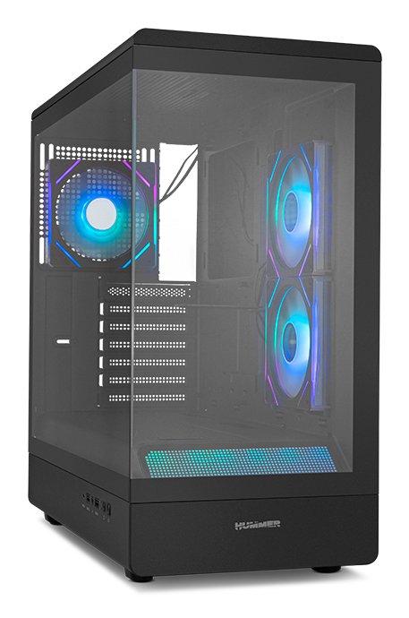 Nox PC Case Semitorre Frameless Hummer Signal ARGB Black USB Type C