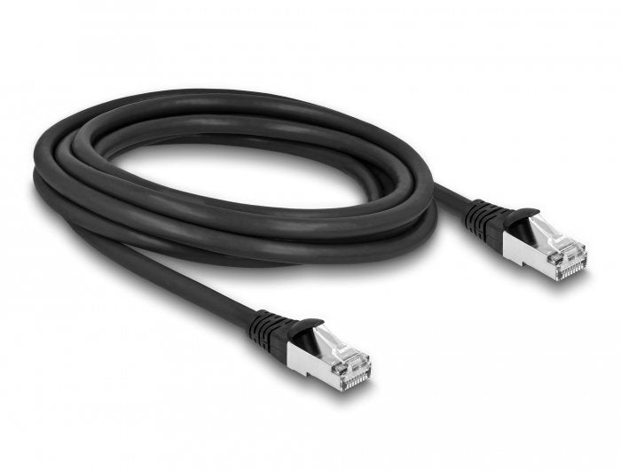 Delock RJ45 Network Cable CAT.6A S FTP Pur Outdoor 3M Black