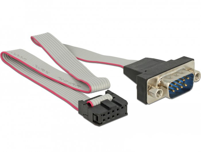 Delock Head Pin Cable Serial RS-232 Female a Design DB9 Male 1:1