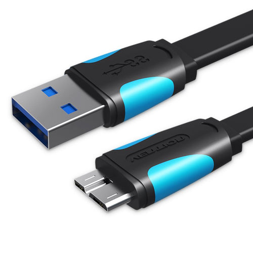 Vention USB Cable 3.0 VAS-A12-B025 Microusb Male USB Male 25CM Blue And Black — image 1