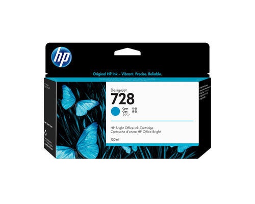 HP Genuine Ink 728 130-ML Cyan Designjet Ink Cartridge — image 1