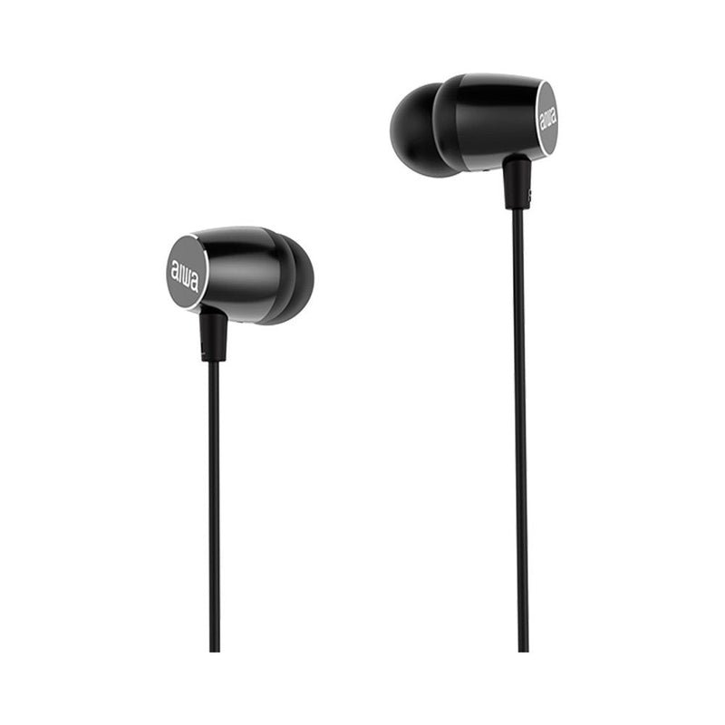 Aiwa Headphones Intrauditivos ESTM-30BK With Microphone Jack 3.5 Black