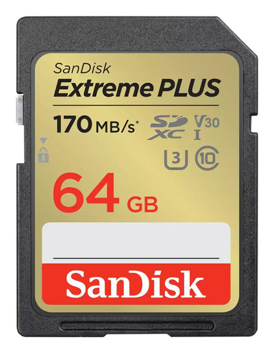 SanDisk Extreme Plus Memory Card Flash 64GB Uhs-i U3 / CLASS10 Sdxc Uhs-i — image 1