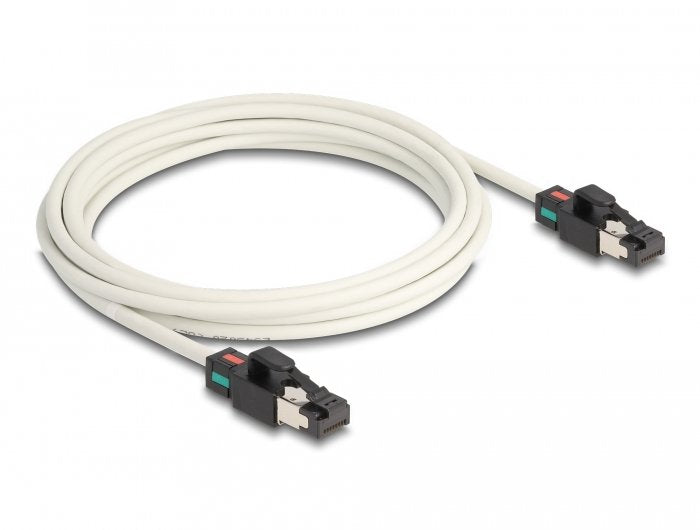 Delock Network Cable RJ45 Connector Male a Male CAT.6A S FTP Con Rotating Brand Color 3M Blanco