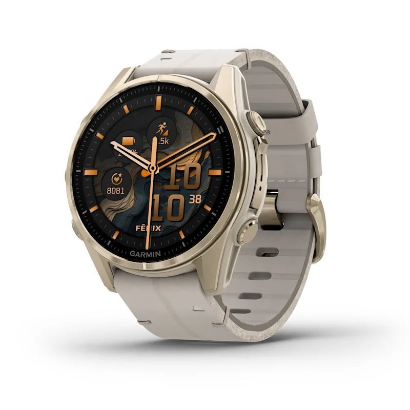 Garmin Smartwatch Fenix 8 3,3CM (1.3) Amoled 43MM Digital 416 X 416 Pixels Pantalla Touchscreen Oro Wi-Fi GPS (s