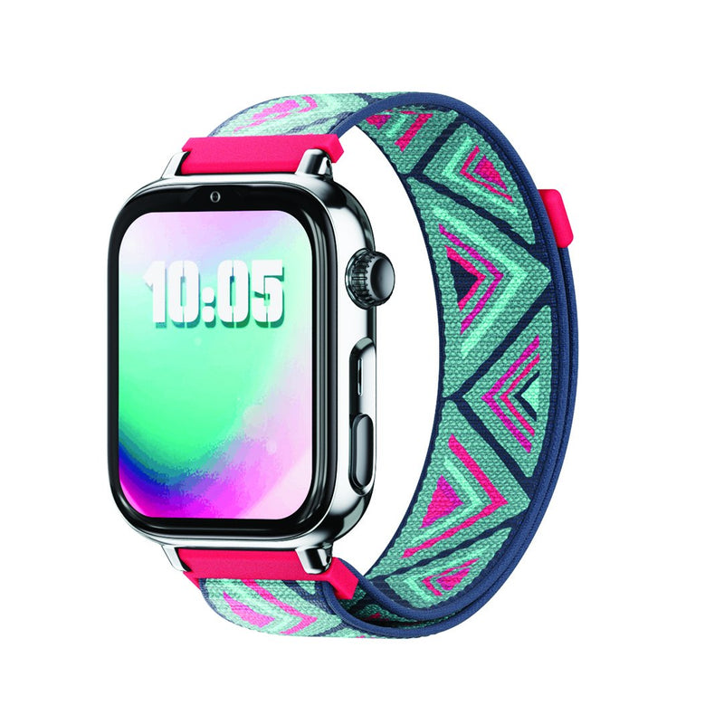 Savefamily Watch Smart Kids Savewatch Plus 2 - Screen Amoled - Housing Plateada - Strap Fabric Tribeca