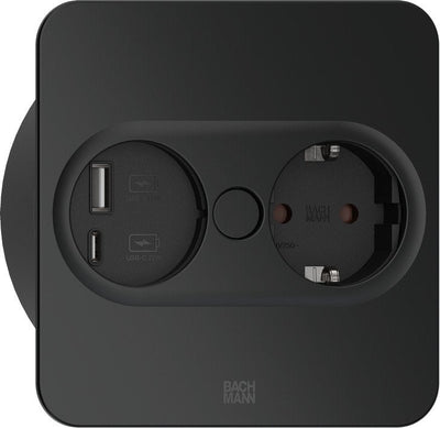 Bachmann Twist 2 1XCEE7/3 1x USB a/C 22W 0,2M GST18 Silver Square — image 1