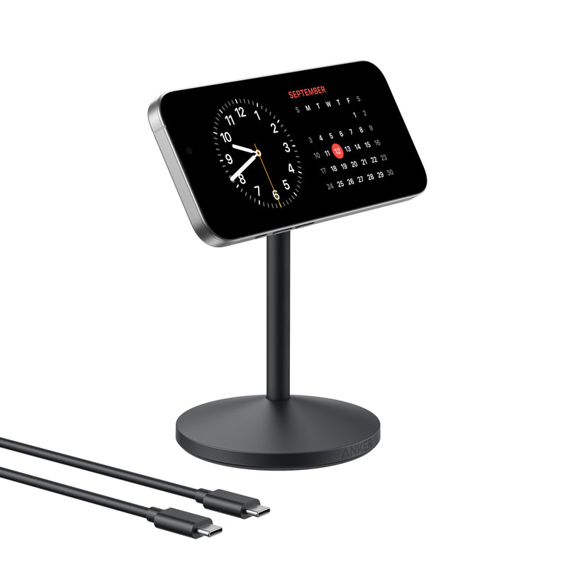 Anker Maggo Wireless Charging Stand QI2 15W Magsafe Um 360 Drehbar Fr Iphone 12 And Hher Black