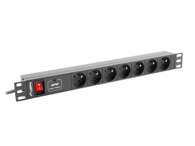 Lanberg Unit Distribucion Power 1U 10A Rack 19 7X Socket Black 2M — image 1