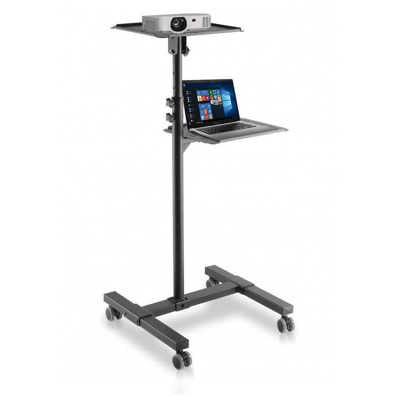 Techly Carro Universal Adjustable Projector And Laptop With Shelf Black