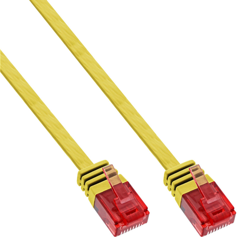 Inline Flat Ultraslim Network Cable U/UTP CAT.6 Gigabit Ready Yellow 3M