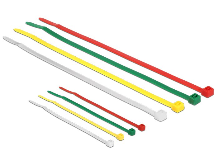 Delock Brida Cables Colours L 100 X B 2,5MM + L 200 X B 3,6MM 200 Units