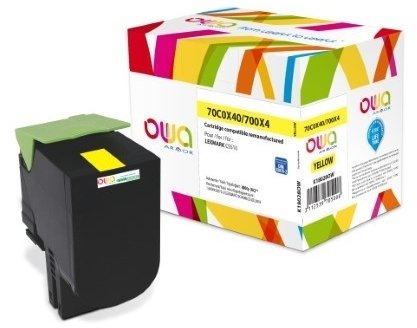Toner Compatible Owa Lexmark 70C0X40 / 70C2XYE / 700X4 Yellow