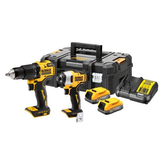 Dewalt Paquete Combinado Wireless Powerstack DCK2062E2T, 18 Voltios, With Key Impacto, Drill Impacto DCK2062E2