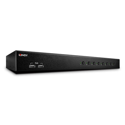 Lindy Conmutador KVM Audio DVI-i Single Link USB 2.0 Pro 8 Ports — image 1
