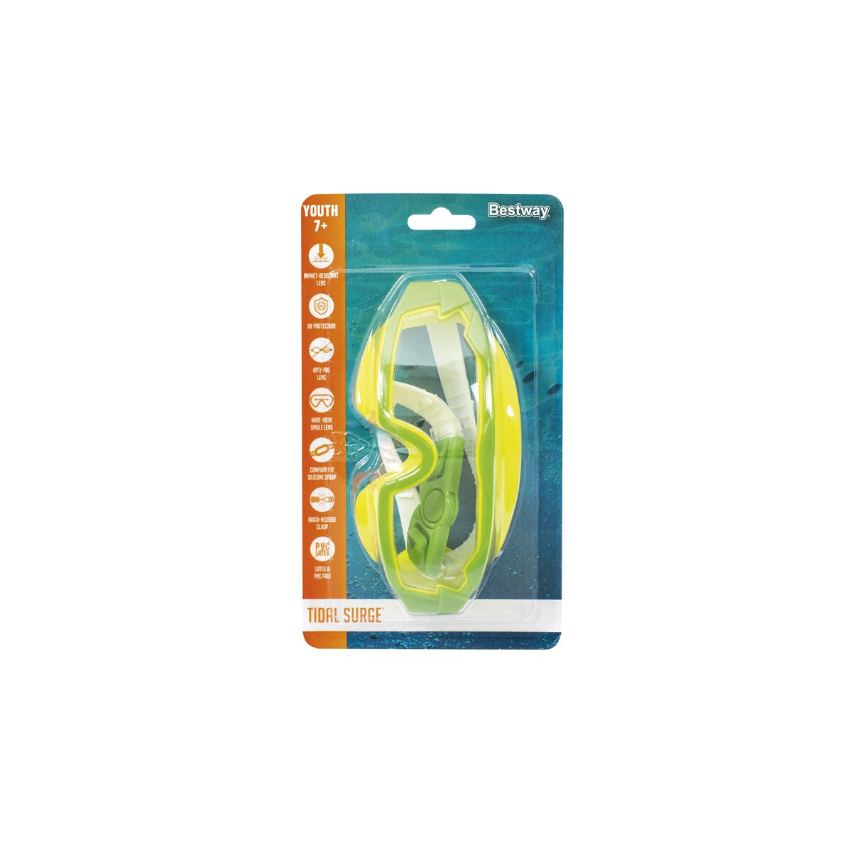 Bestway Junior Diving Mask Silicone Strap Assorted Anti-Fog +7 Years Beach Pool 21179