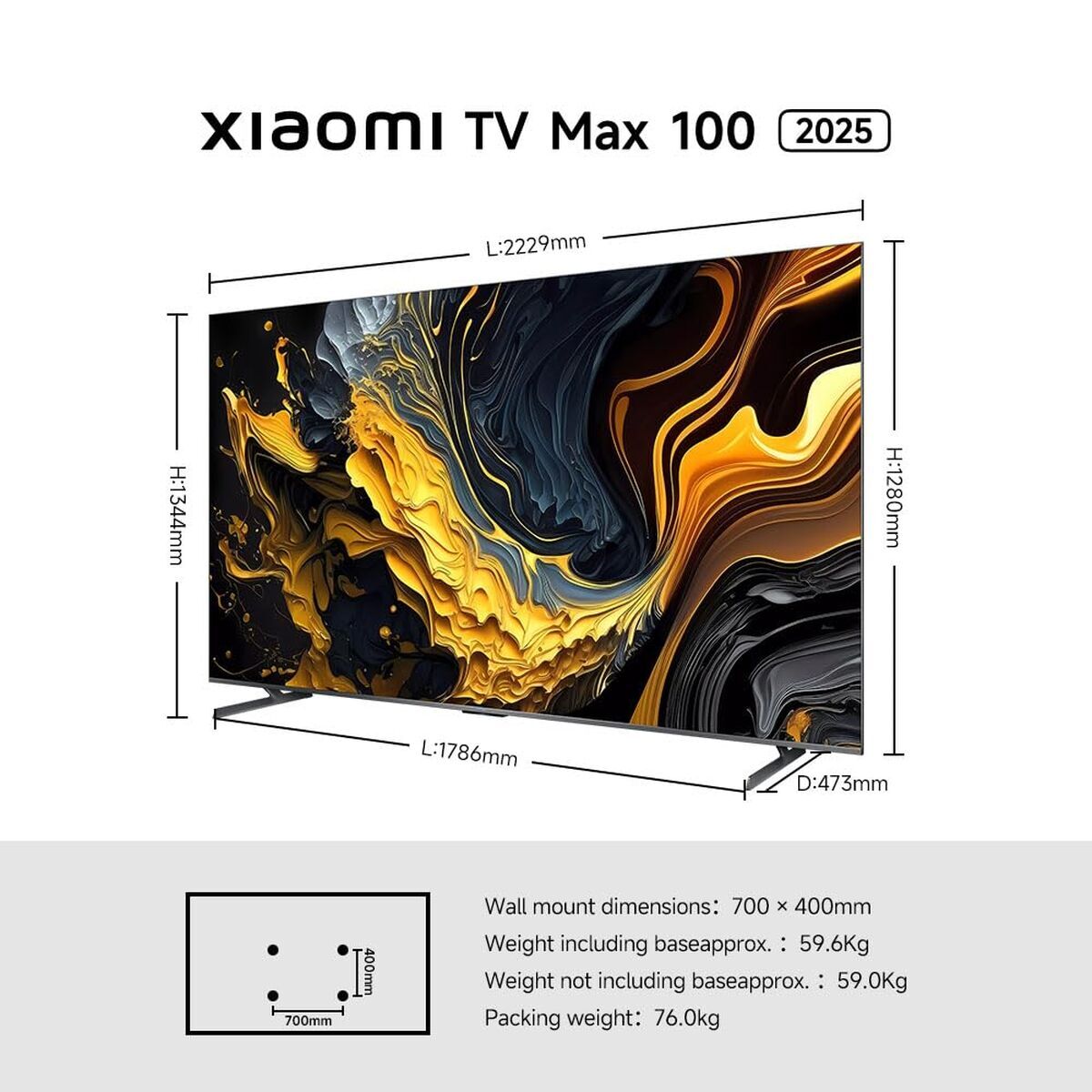 Xiaomi Smart Tv Xiaomi Ela5692Eu 100" 4K Ultra Hd Led Hdr Qled (Refurbished A)