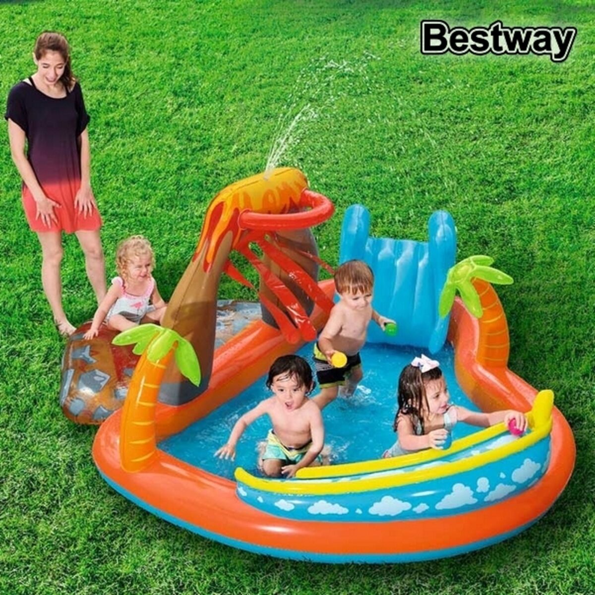 Bestway Inflatable Pool C/C. Piscina 2.65X2.65X1.04M Hinchable Bestway Multicolour 265 X 265 X 104 Cm