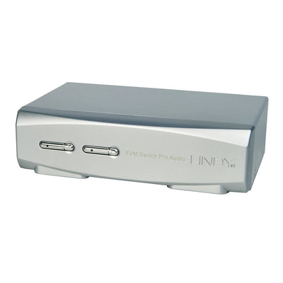 Lindy KVM Switch Pro 2 Port DisplayPort 1.2 USB 2.0 & Audio — image 1