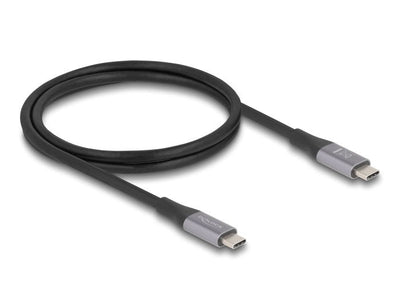 Delock Cable 81191 USB USB4 Gen 2X2 1M USB C Black Grey — image 1