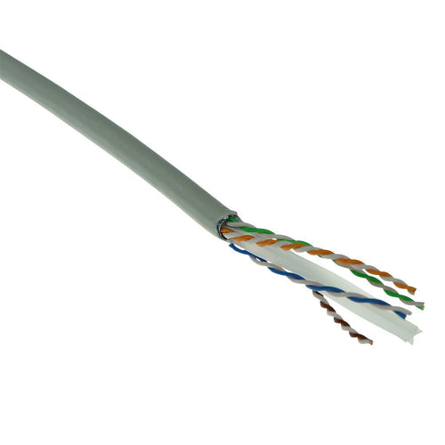 CAT.6 F UTP Solid Installation Cable Pvc, Cpr Euroclass Eca, 24AWG, Grey 500 Meter — image 1