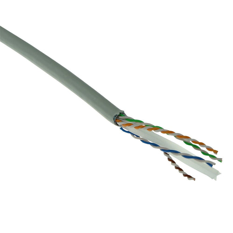 CAT.6 F UTP Solid Installation Cable Pvc, Cpr Euroclass Eca, 24AWG, Grey 305 Meter