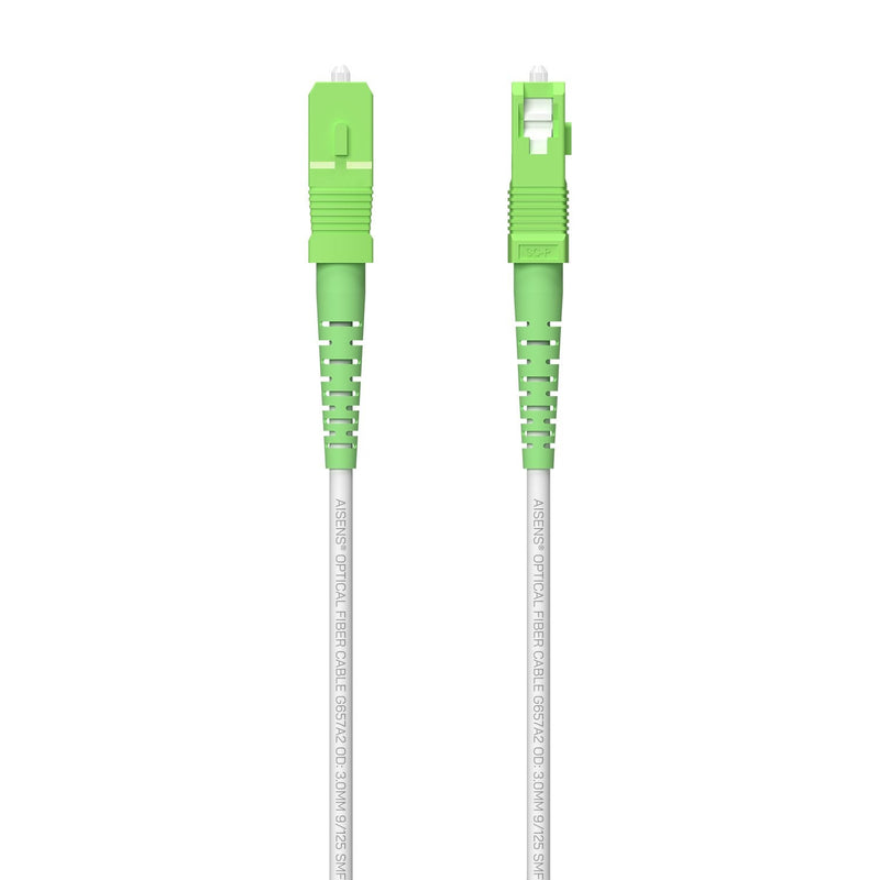 Aisens Cable Fibre Optic G657A2 3.0 9/125 Smf Simplex Cpr Dca Lszh - Sc/Apc-sc/Apc - 80M - White