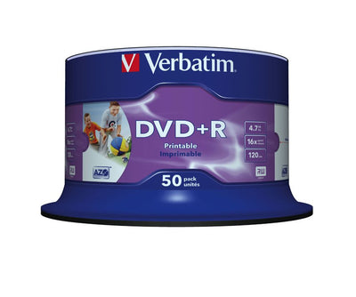 Verbatim Dvd + R Wide Inkjet Printable No Id Brand 4,7GB 50 Pieces 43512 — image 1