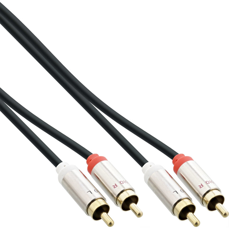 Inline Cable Audio Slim 2X Rca M/M, Stereo 0,5M