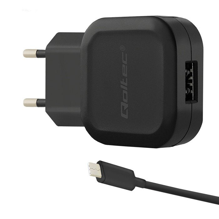 Qoltec Charger 12W 5V 2.4A USB + USB Cable Type-c