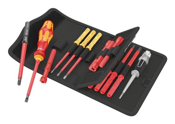 Wera Kraftform Kompakt Vde 18 Universal 1 Buscador Her Ientas, 18 Pieces Screwdriver Red/Yellow Incl. Handle E