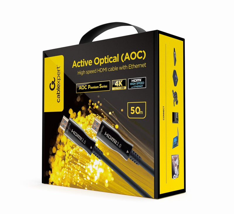 Gembird Active Optical Aoc High Speed HDMI Cable With Ethernet Aoc Premium Series 50M