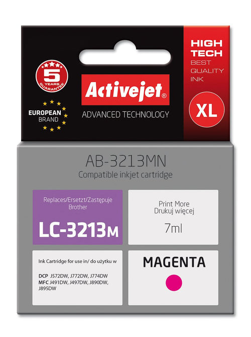 Activejet Ink AB-3213MN Printers Brother, Spare Part Brother LC3213M Supreme 7ML Magenta — image 1