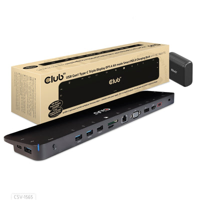 CLUB3D 4K Chargingdock USB-C -5XUSB3 DP HDMI VGA LAN 100W Retail — image 1
