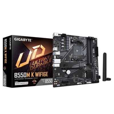 Gigabyte Motherboard B550M K WF6E AM4 4XDDR4 MATX HDMI DP USB MB — image 1