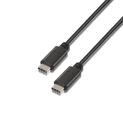 Aisens USB Cable 2.0 3A - Type USB-C/M-usb-c/M - 1M - Black — image 1