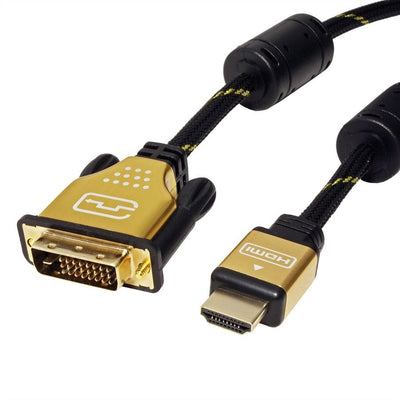 Roline Gold Cable Monitor DVI (24 + 1) - Hdmi, M M, 1,5M — image 1