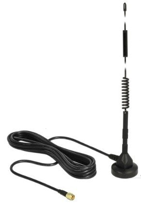 Delock Antenna LTE Male Sma 5 dBi Omnidirectional Fixed With Base Magnética And Cable Connection (RG-174, 3M)