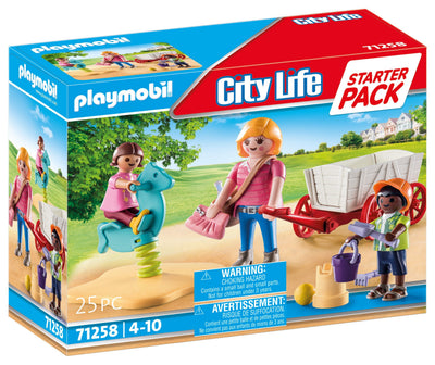 Playmobil 71258 City Life Starter Pack Educadora With Carrito With Caballos With Balancín And Toys Arena. — image 1