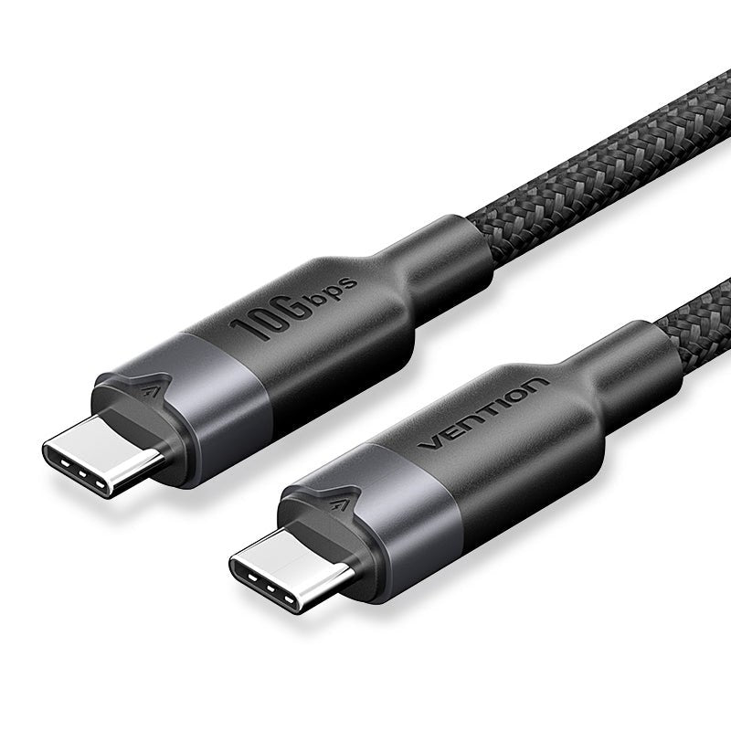 Vention USB Cable 3.2 Type-c 5A Trgbd USB Type-c Male USB Type-c Male Up To 100W 10Gbps 50CM Black