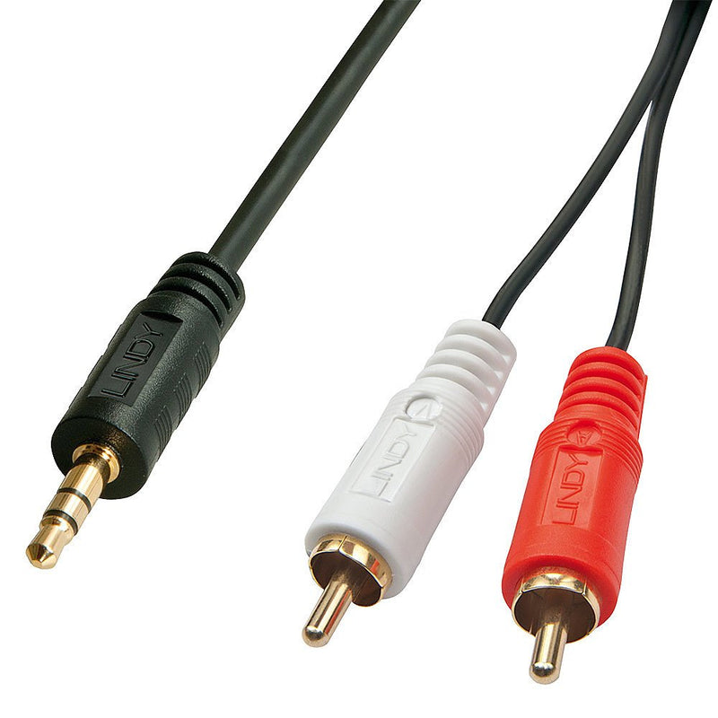Lindy 35682 Cable Audio 3M 2 X Rca 3,5MM Black