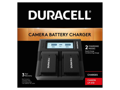 Duracell LED Dual Dslr Battery Charger For Canon LP-E10 DRC6105 — image 1