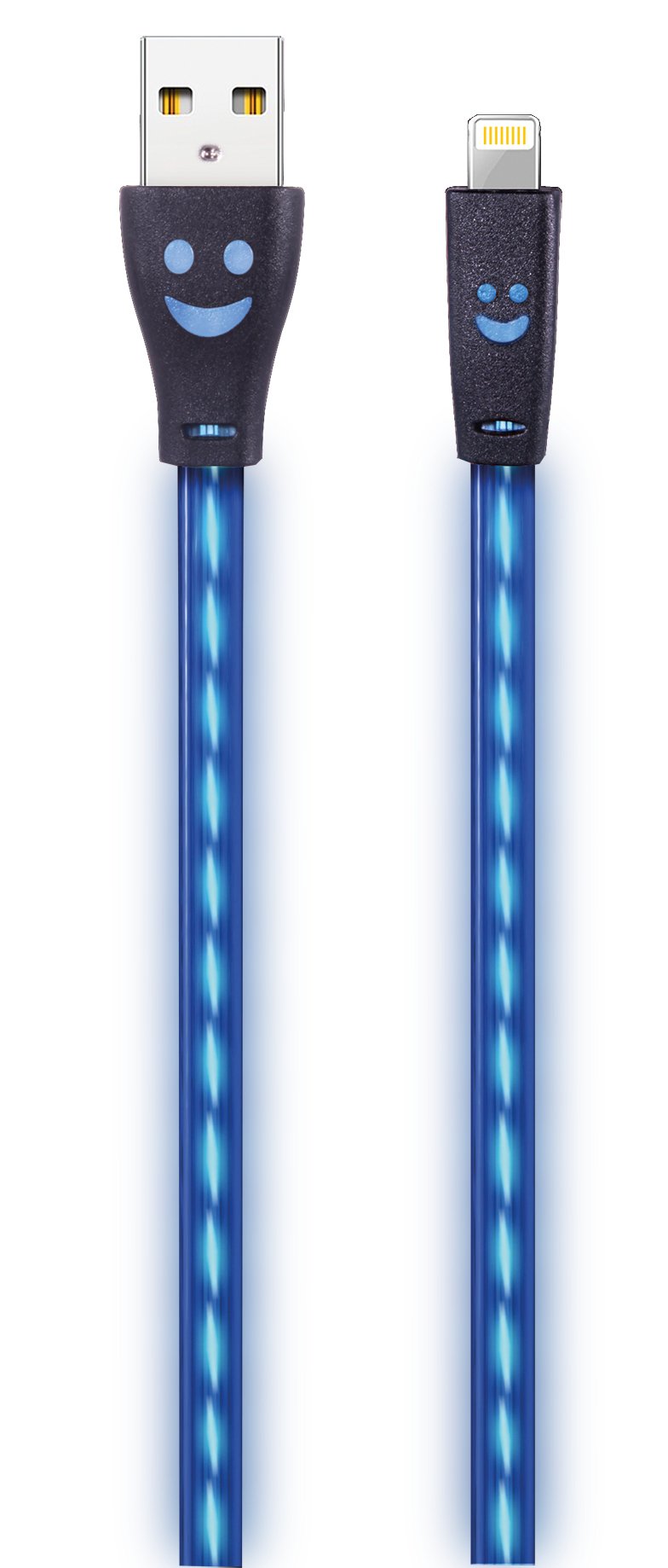 2GO Cable Charging USB Sw With Iluminación LED Blue 100CM Light