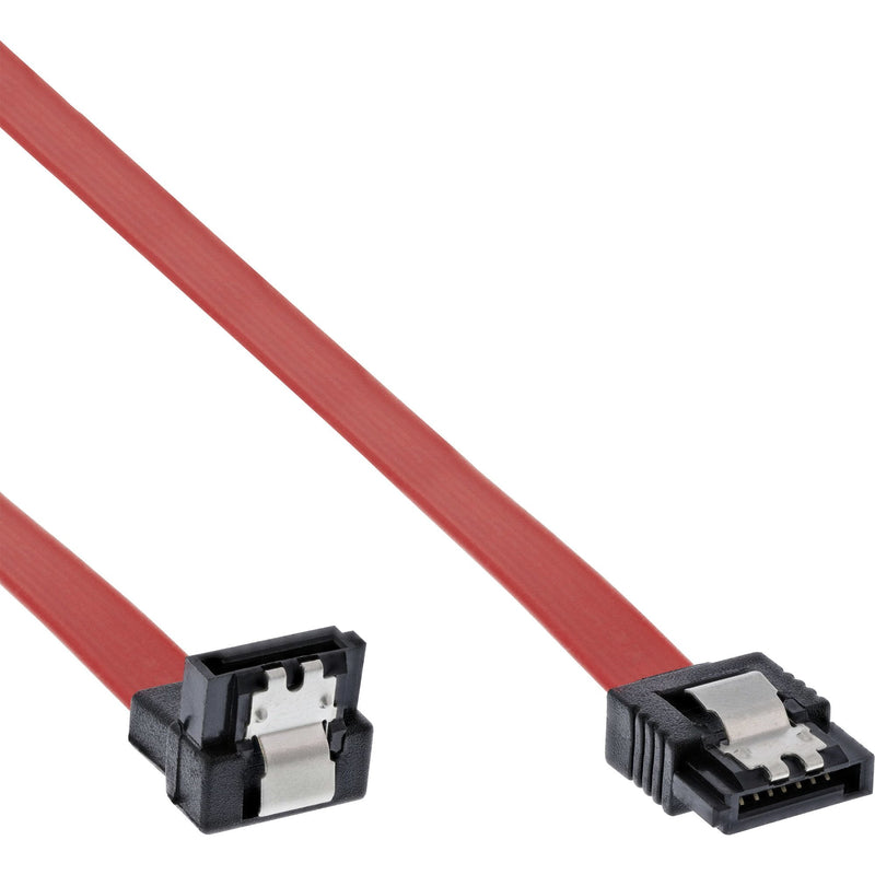 Inline Cable SATA Enlaces S-ata 150 / 300 / 600 Ángulo With Pestillos 90° 0,5M