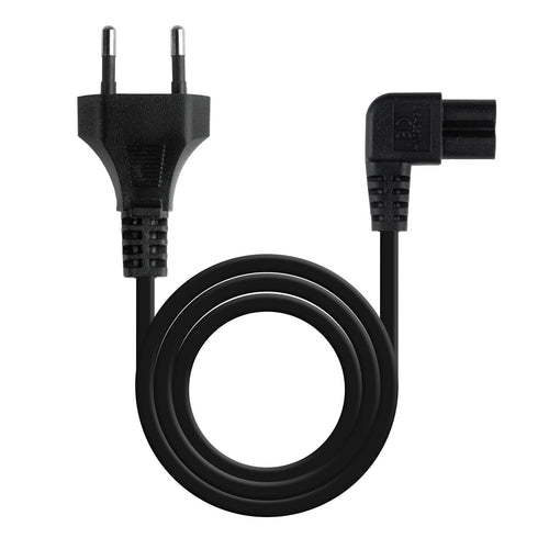 Cable Aliment. Acodado CEE7/16/M-C7/H Black 3.0M — image 1