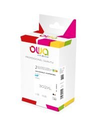 Owa Multipack Compatible With HP 302XL (je 1X Bk And Colour