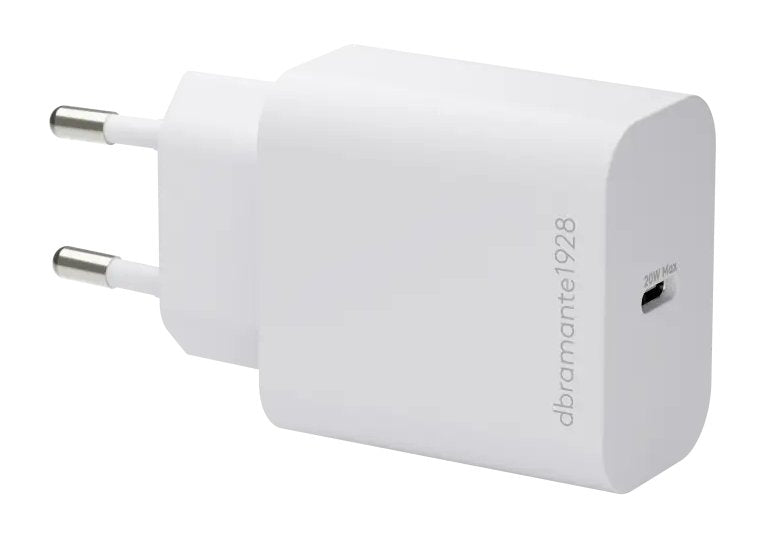 DBRAMANTE1928 Re-charge - Power Supply - Groverpackung - 20 Watt - 3A - Pd Pps (24 Pin Usb-c) - White - Europa