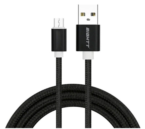 Eightt USB Cable a Micro USB 1M Trenzado Nylon Black — image 1